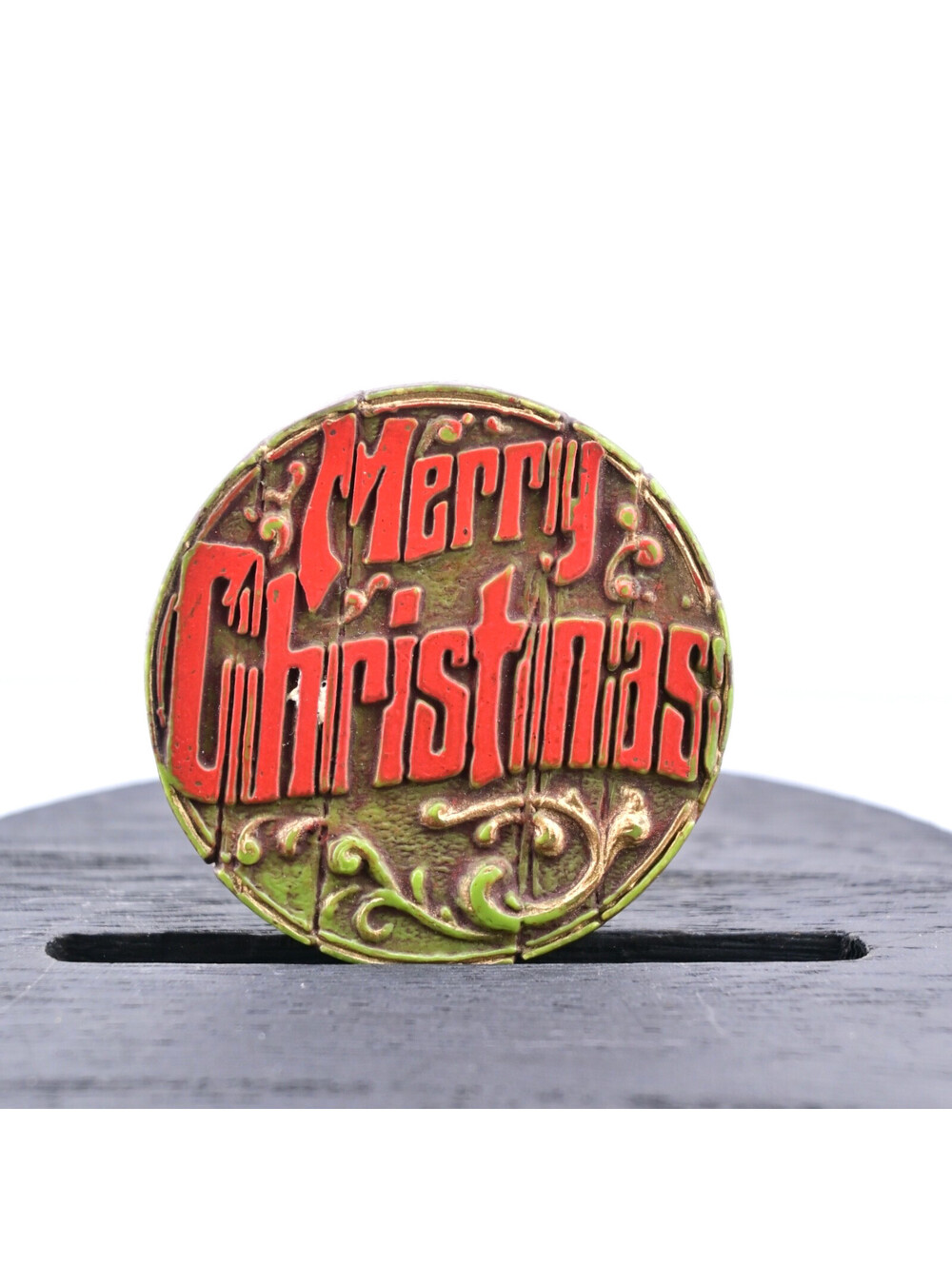 Hallmark Merry Christmas Lapel Pin Holiday Brooch Vintage Collectible